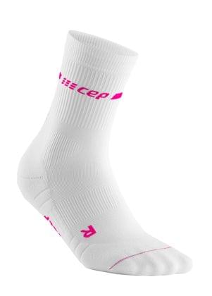 CEP NEON MID-CUT SOCKS, NEON PINK, WOMEN III