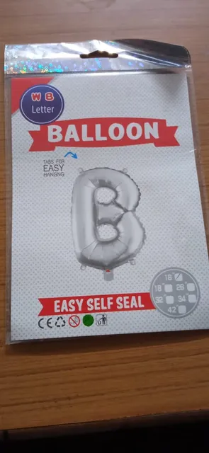 foil balloon letter (B) silver