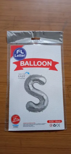 foil letter ballon (S) silver