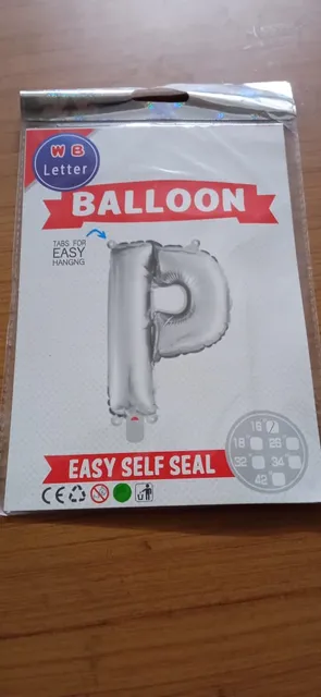 foil letter balloon (P) silver