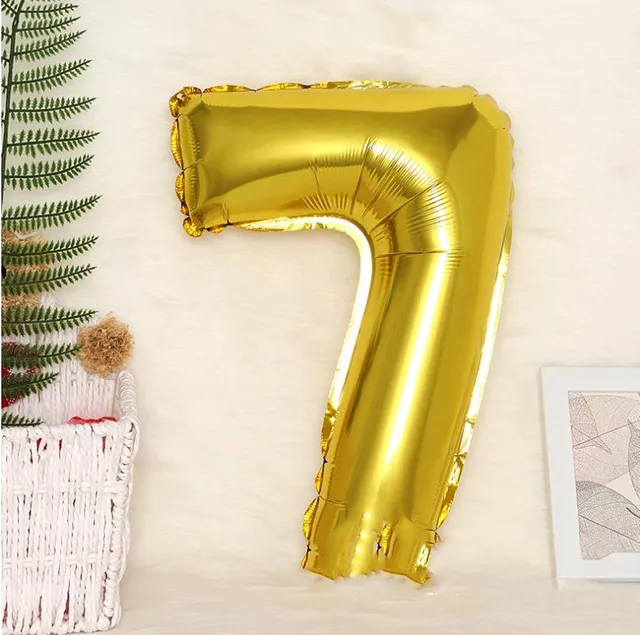 foil number balloon (7) golden