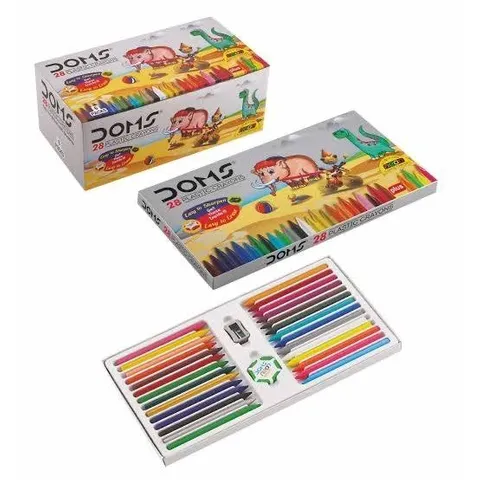 Doms plastic crayons 28 shades box