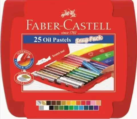 Fabercastell ऑइल पेस्टल 25 शेड्स का स्मॉग पैक