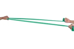 NIVIA Resistance Exercise Band Pack of 2 - Green & Red - Strong and Medium Resistance