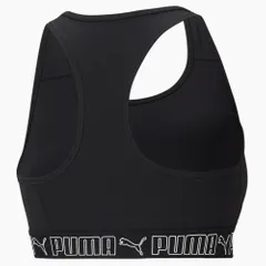 PUMA Mid Impact Elastic Padded Women's Training Bra - Black - Quick-Dry