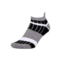 NIVIA Anklet Stripes Sports Socks (Pack of 3) Black, White, Grey - Freesize