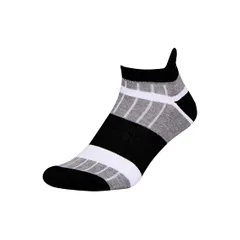 NIVIA Anklet Stripes Sports Socks (Pack of 3) Black, White, Grey - Freesize