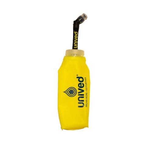 Unived Soft Flask With Straw, Collapsable Hydration Water Bottle, 600ml, Yellow
