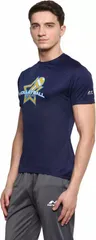 Nivia Nitro-6 Men Printed Round Tee - Quick-Dry