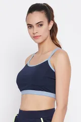 Clovia Padded Wirefree Medium Impact Racerback Sports Bra