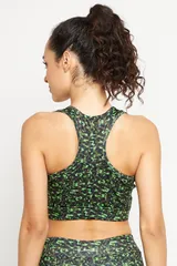 Clovia Medium Impact Padded Non-Wired Sports Bra with Removable Cups - Moisture Wicking