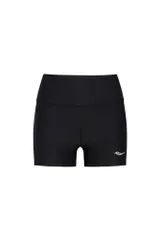 Saucony Women's Fortify 3" Black Running Hot Short - Quick-Dry