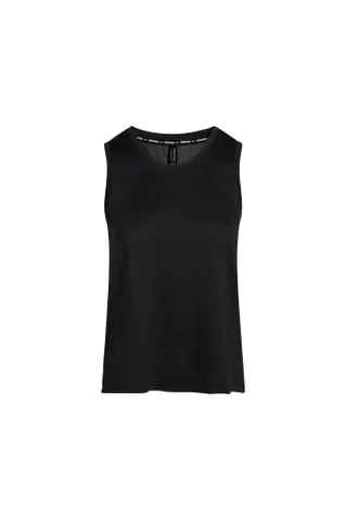 Saucony Women's Rerun Black Sleeveless Running Top - Quick-Dry