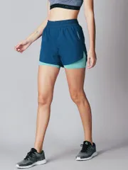 Dares Only Women Hybrid Run shorts -  Teal Blue Color