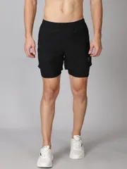 Dares Only Hybrid Run shorts with compression tights - Black  Color