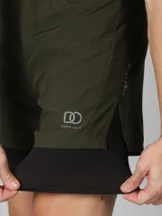 Dares Only Hybrid Run shorts with compression tights - Olive Color