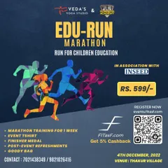 EDU-RUN Marathon - Run for Children Education (organiser partner  Veda's Yoga Studio along with RA)