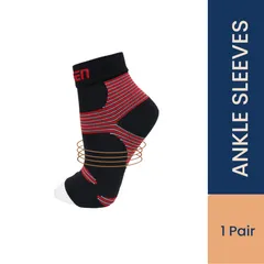 Sorgen Compression Ankle Sleeve / Ankle Socks for Plantar Fasciitis, (1 Pair)