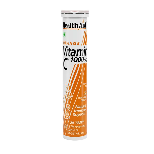 HealthAid Vitamin C 1000mg (Orange Flavour)  - 20 Effervescent Tablets