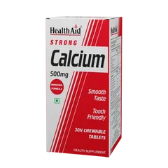 HealthAid Strong Calcium 500mg  - 30 Chewable Tablets