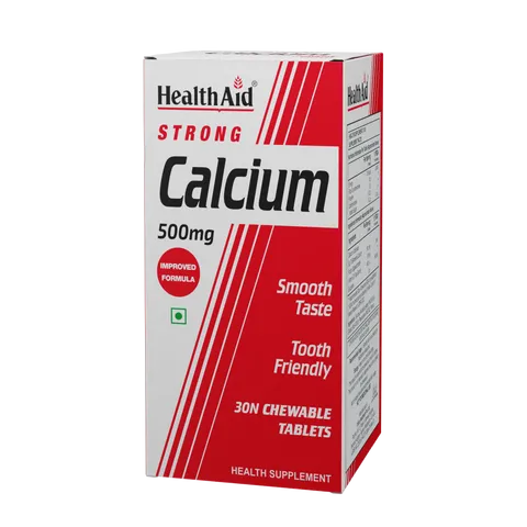 HealthAid Strong Calcium 500mg  - 30 Chewable Tablets