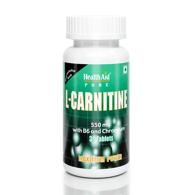HealthAid L-Carnitine 550mg with Vitamin B6 & Chromium - 30 Tablets