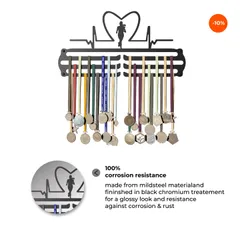 Standard Medal Display Hanger - Heart Rate Girl Design