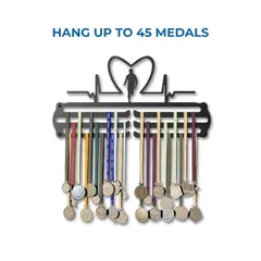 Standard Medal Display Hanger - Heart Rate Men Design