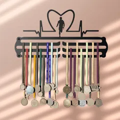 Standard Medal Display Hanger - Heart Rate Men Design