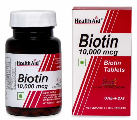 HealthAid Biotin 10000mcg  - 60 Tablets