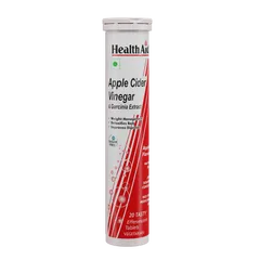 HealthAid Apple Cider Vinegar & Garcinia Extract (Sugar Free) - 20 Effervescent Tablets