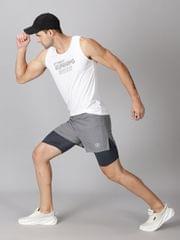 Dares Only Hybrid Run shorts with compression tights - Graphite Color