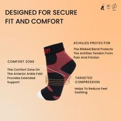 Sorgen Compression Ankle Sleeve / Ankle Socks for Plantar Fasciitis, (1 Pair)
