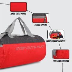Nivia Beast Gym Bag-3 - Red Grey
