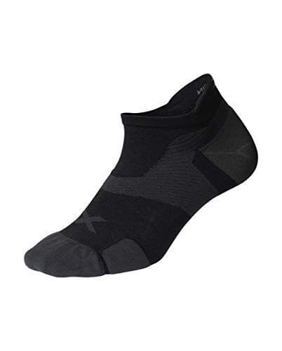 2XU Unisex VECTR Cushion No Show Socks Black/Titanium - Large