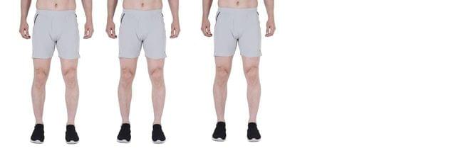 NAVYFIT Men's Running, Gym, Yoga, Sport Shorts (MRS01) (Pack of 3) Grey