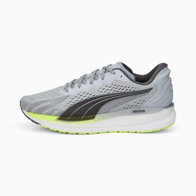 PUMA Magnify Nitro Surge Men's Running Shoes - Platinum Grey/Lime Squeeze
