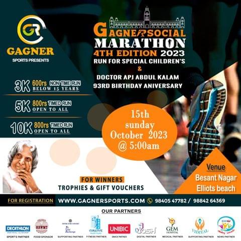 Gagner Social Marathon: 15th October 2023: 5 A.M. IST