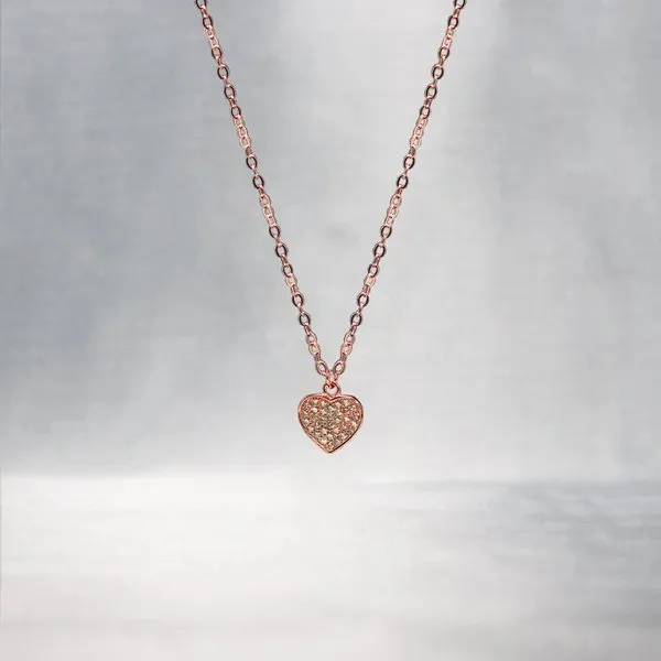 Rose Gold Little Heart Pendant With Chain