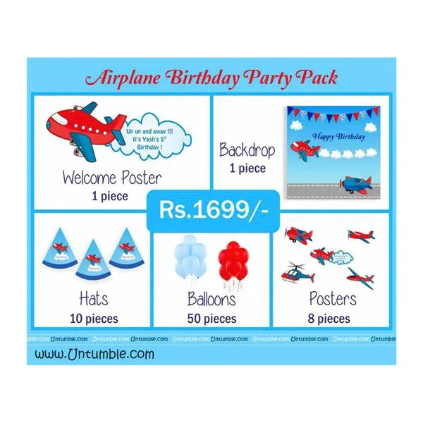 Aeroplane Theme Mini Party Pack