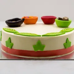 Festivals Delight Cake (Pooja-Theme)