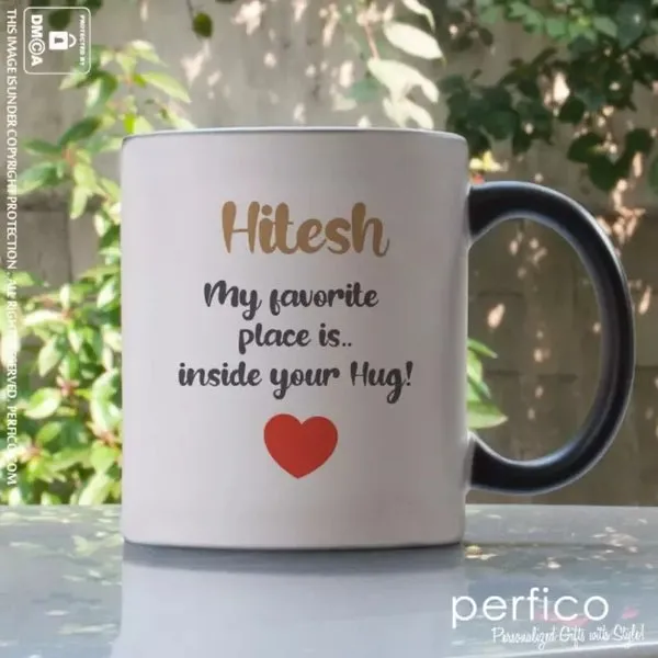 My Favorite Place Personalized Magic Mug for Husband