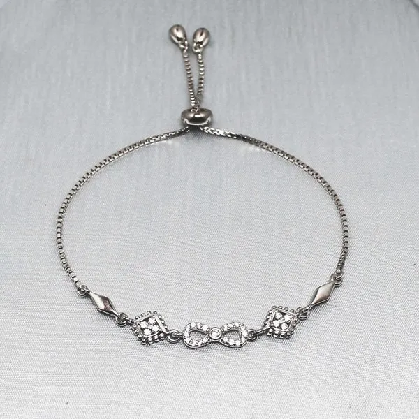 Silver Infinity Zircon Bracelet