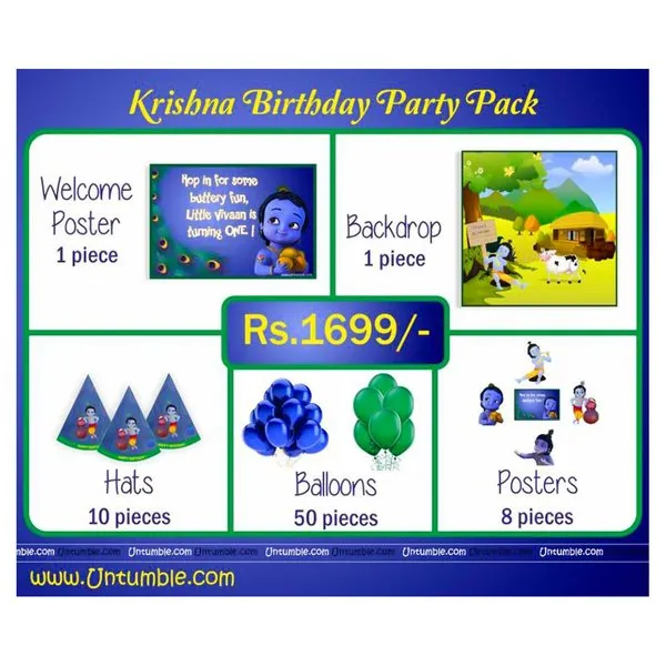 Little Krishna Theme Mini Party Pack