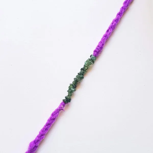 Jade & Lavender Braid Stones Rakhi