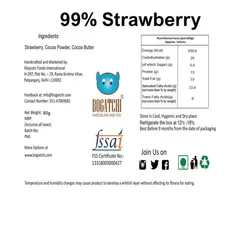 99% Dark Cocoa Strawberry Chocolate