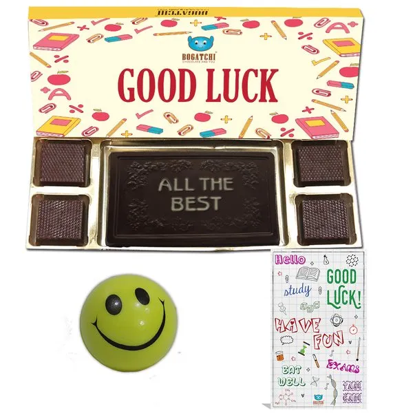 Good Luck Personalized Dark Chocolate Box