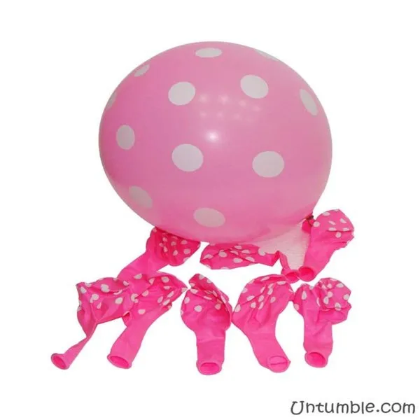 Pink & White Polka Balloons