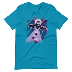Alien Santa Spaceship Christmas Gift Boxes T-shirt for Women