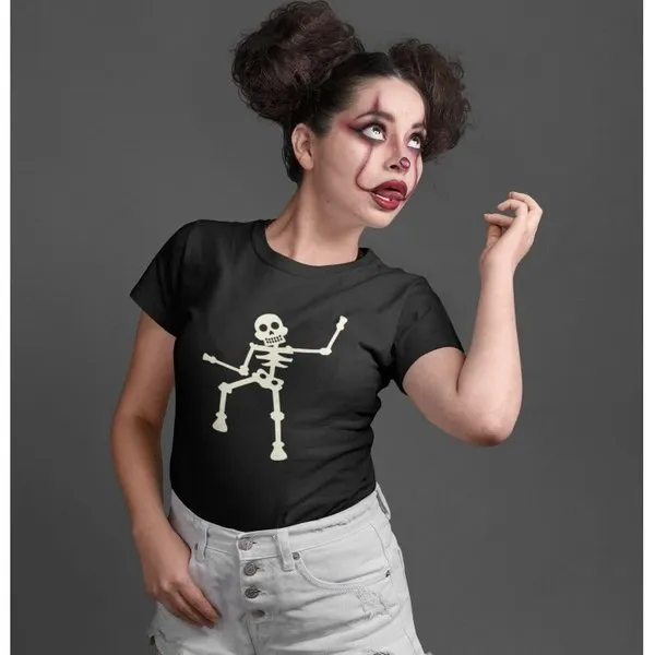 Skeleton Halloween Black Women's T-shirt